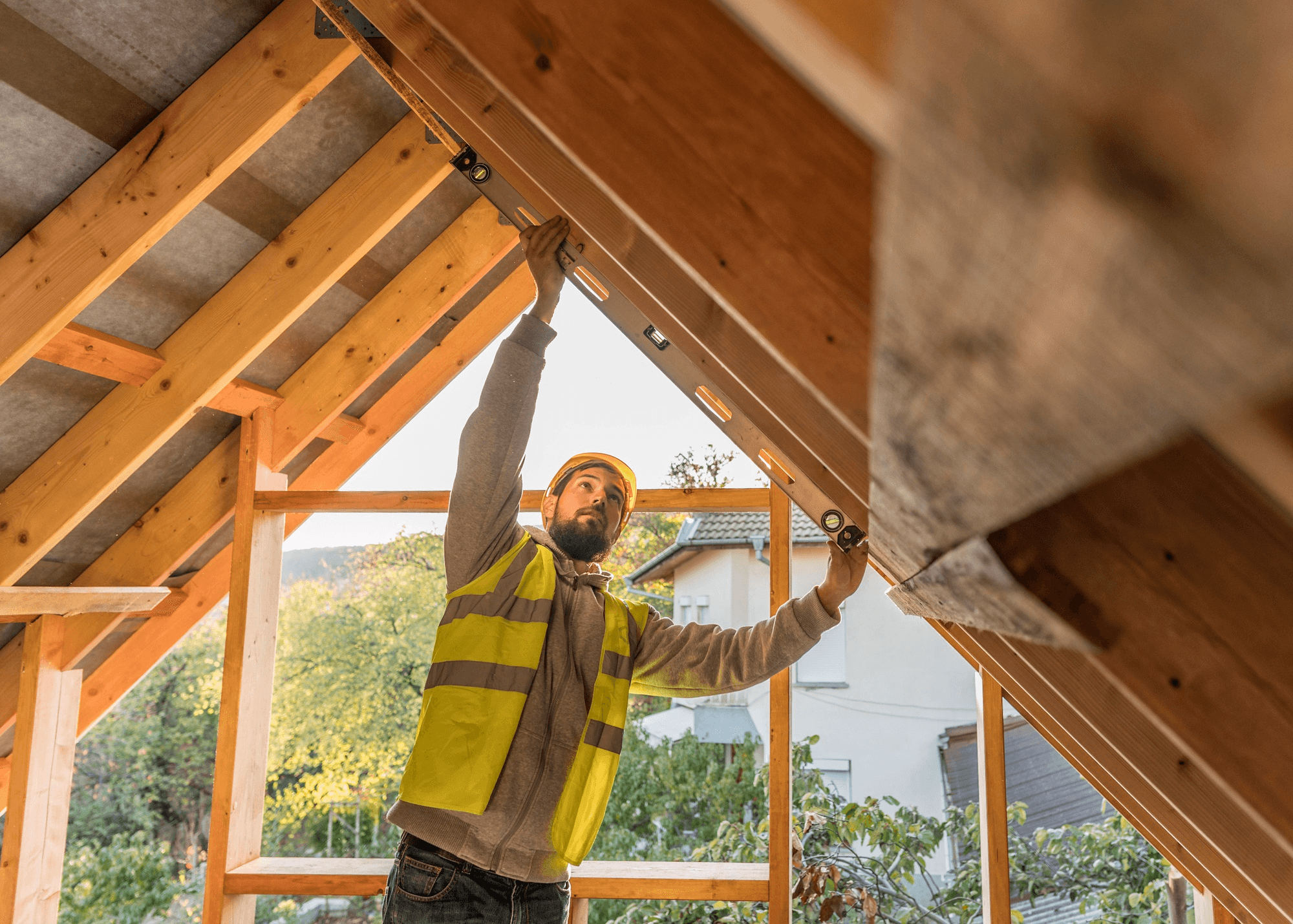 a roofing contractor working on roof at a property in Loganville
