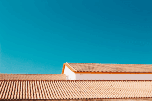 a distant view of a newly installed roof