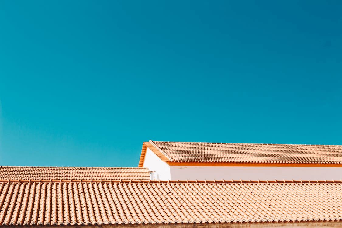 a distant view of a newly installed roof