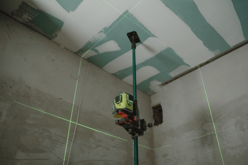 An image of equipment during roof work.