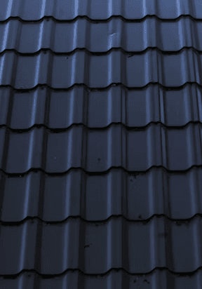 This image shows a durable metal panel roof.